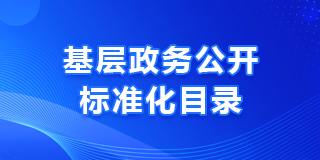 基層政務(wù)公開標(biāo)準(zhǔn)化目錄